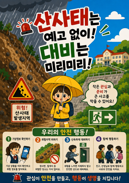 산사태는 예고없이! 대비는 미리미리
