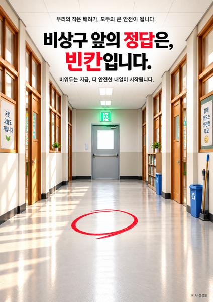 비상구 앞의 정답은, 빈칸입니다.