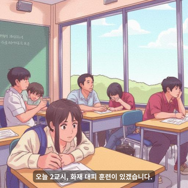 선생님, 저기 막혀 있어요 — 비상구 앞 30cm